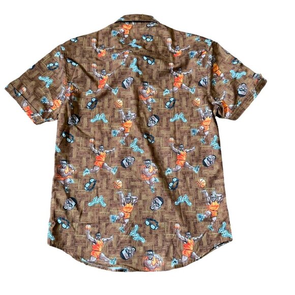 RSVLTS Shirt Mens Medium Anthony Spice Adams Basketball Kunuflex Button Down - Picture 2 of 7